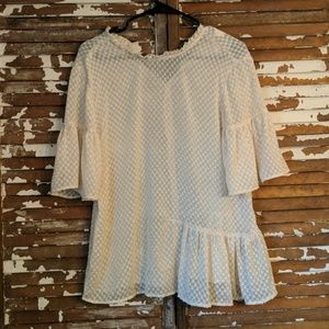 Cream peplum top
